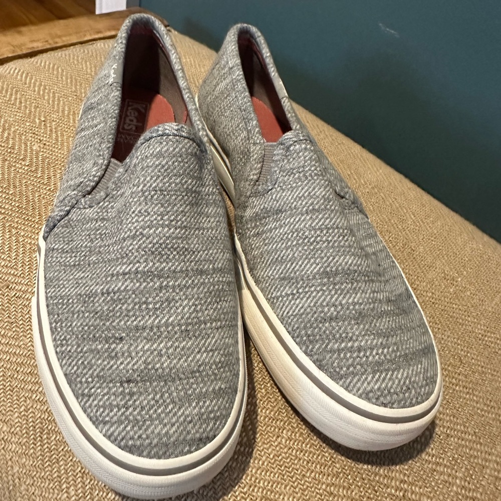 Grey Keds Slip on Sneakers